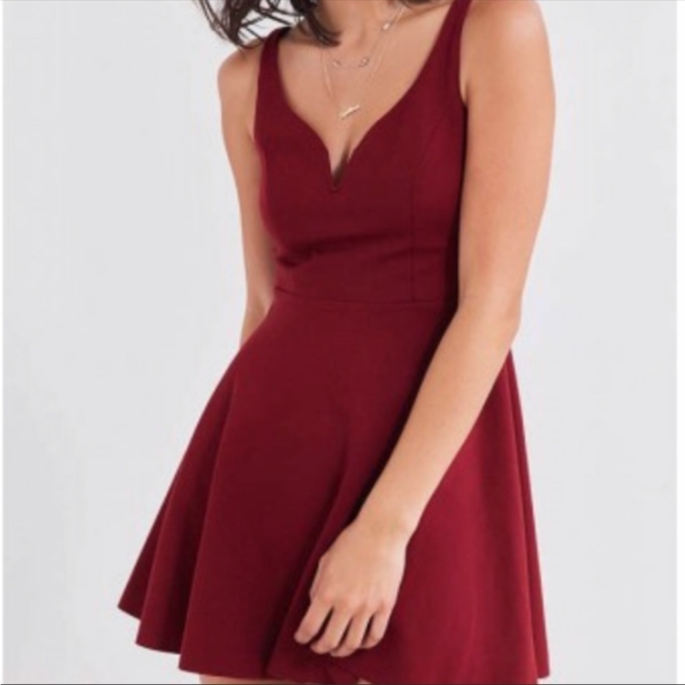 Urban Outfitters Mini Dress XS Valentine's Day Fit and Flare Date Night Red